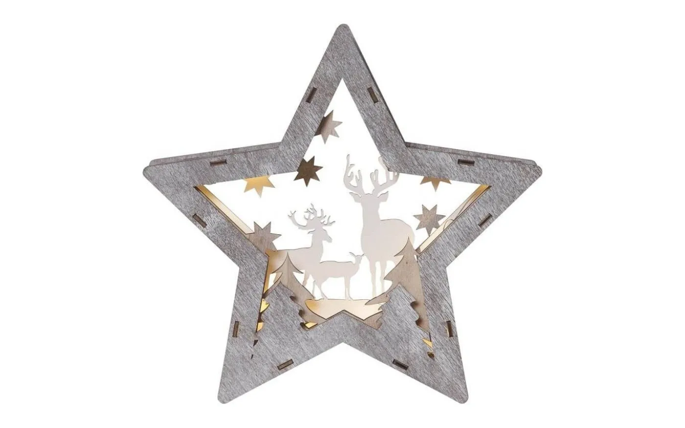 Batteridriven Bordsdekoration Fauna Stjärna 24cm