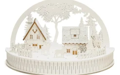 Konstsmide Batteridriven Bordsdekoration Gård Vit* Julbyar Och Figurer|Batteri Julpynt Inomhus