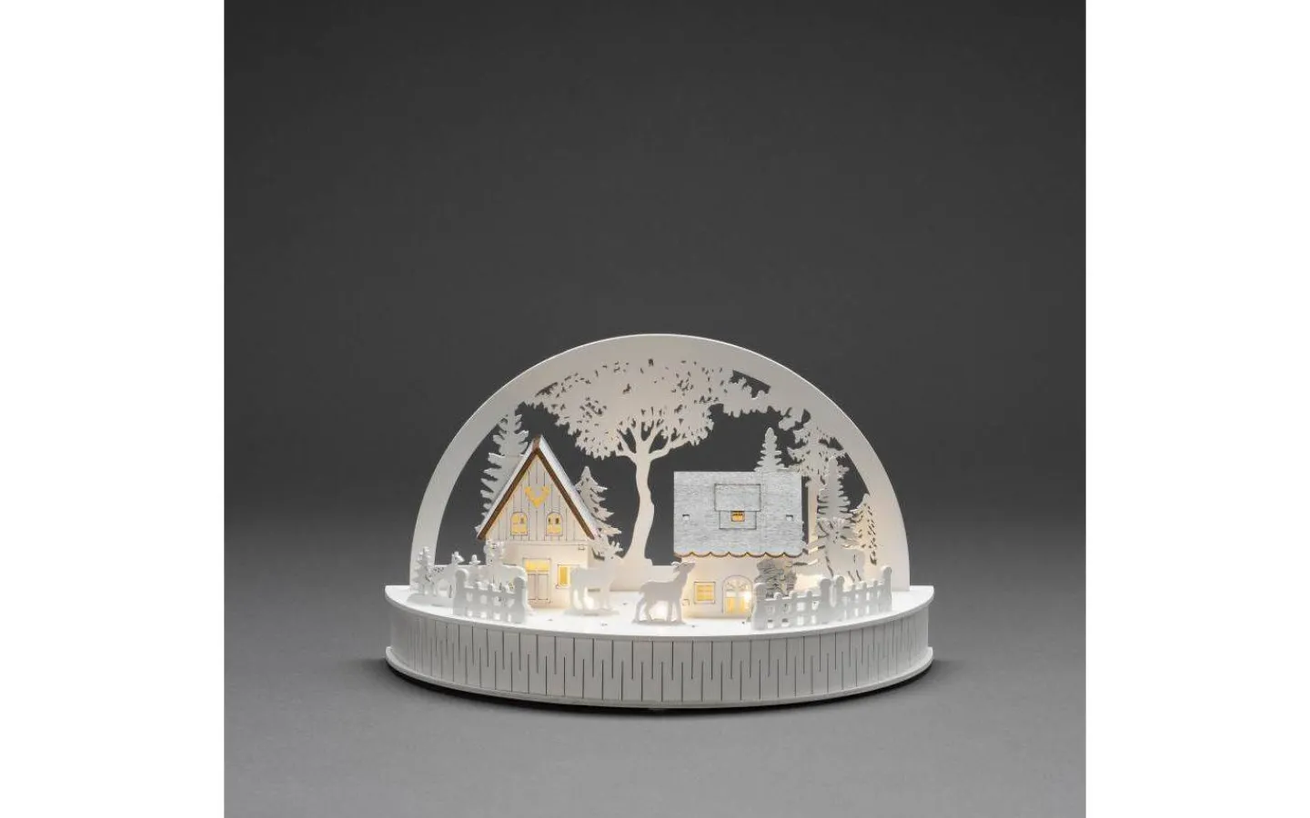 Konstsmide Batteridriven Bordsdekoration Gård Vit* Julbyar Och Figurer|Batteri Julpynt Inomhus