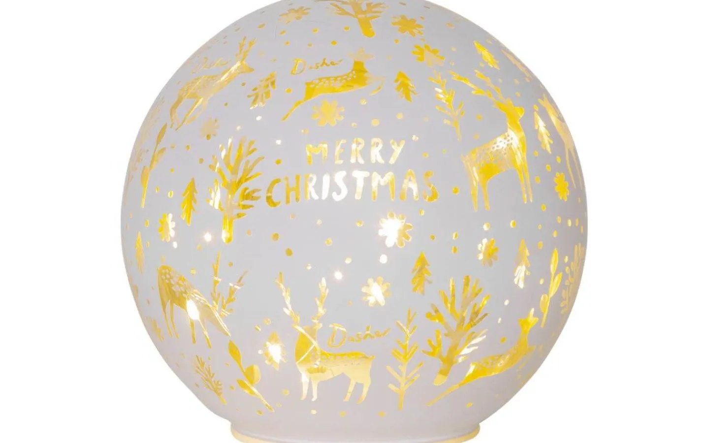 Star Trading Batteridriven Glasdekoration Merry X-mas 14cm Vit* Batteri Julpynt Inomhus