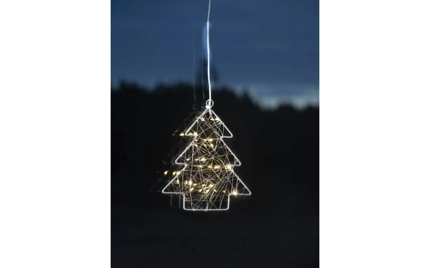 Star Trading Batteridriven Hängande Gran Wiry 20 cm* Batteri Julpynt Inomhus