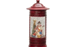 Konstsmide Batteridriven Inomhusdekoration Brevlåda med Snögubbe USB* Vattenfyllda Lyktor