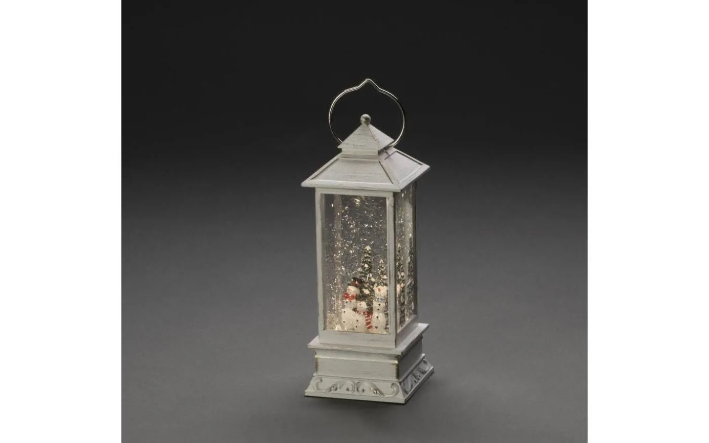 Batteridriven Inomhusdekoration Lykta med Snögubbe