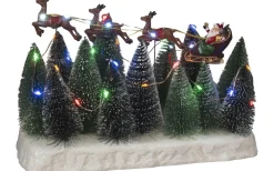 Konstsmide Batteridriven Inomhusdekoration Granskog med Tomte & Släde* Batteri Julpynt Inomhus