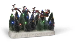 Konstsmide Batteridriven Inomhusdekoration Granskog med Tomte & Släde* Batteri Julpynt Inomhus