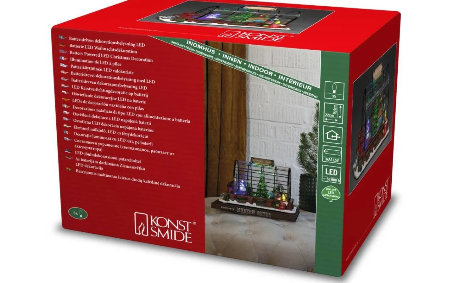 Julbyar Och Figurer|Batteri Julpynt Inomhus<Konstsmide Batteridriven Juldekoration Blomsteraffär