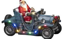 Konstsmide Batteridriven Juldekoration Tomte i Bil Multi* Julbyar Och Figurer|Batteri Julpynt Inomhus