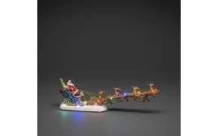 Konstsmide Batteridriven Juldekoration Tomte i Släde Multi* Julbyar Och Figurer|Batteri Julpynt Inomhus