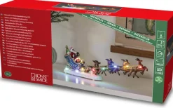 Konstsmide Batteridriven Juldekoration Tomte i Släde Multi* Julbyar Och Figurer|Batteri Julpynt Inomhus