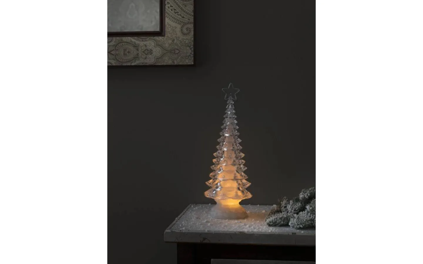 Konstsmide Batteridriven Julgran i Akryl 33cm Varmvit* Batteri Julpynt Inomhus