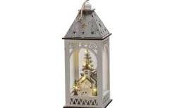 Batteri Julpynt Inomhus<Konstsmide Batteridriven Ljuslykta Kyrka 29cm Vit