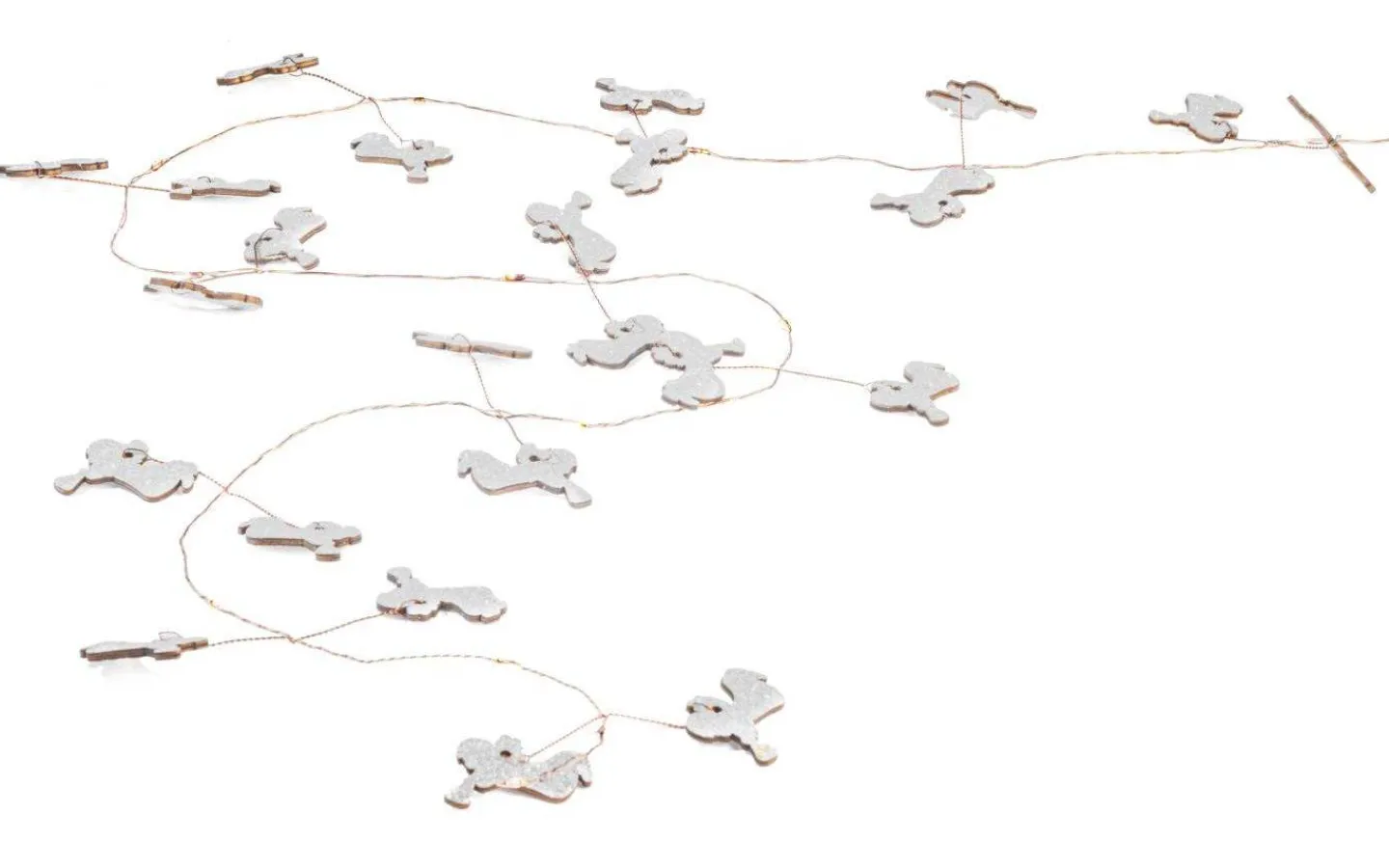 Konstsmide Batteridriven Ljusslinga 1,9m Änglar* Batteri Julpynt Inomhus