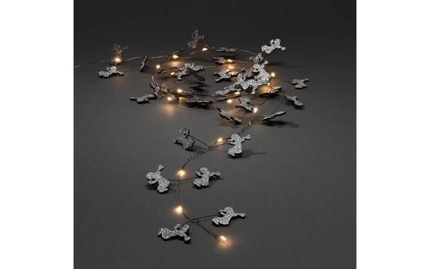 Konstsmide Batteridriven Ljusslinga 1,9m Änglar* Batteri Julpynt Inomhus