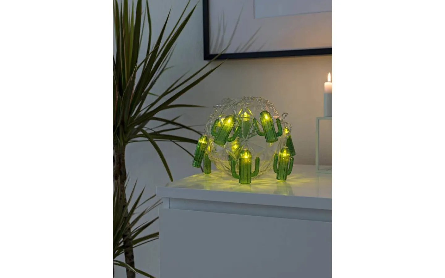 Batterislingor Inomhus<Konstsmide Batteridriven Ljusslinga 1,8m Kaktus