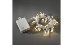 Konstsmide Batteridriven Ljusslinga 7,9m med Skymningssensor Transparent IP44* Batterislingor