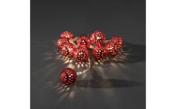 Batteridriven Ljusslinga 90cm Metallbollar Röd