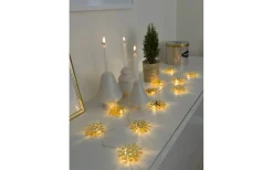 Batteridriven Ljusslinga 90cm Snöflingor Guld