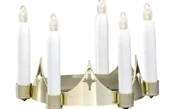 Batteridriven Luciakrona LED Guld