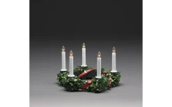 Konstsmide Batteridriven Luciakrona Med Gröna Blad & Band* Lucia