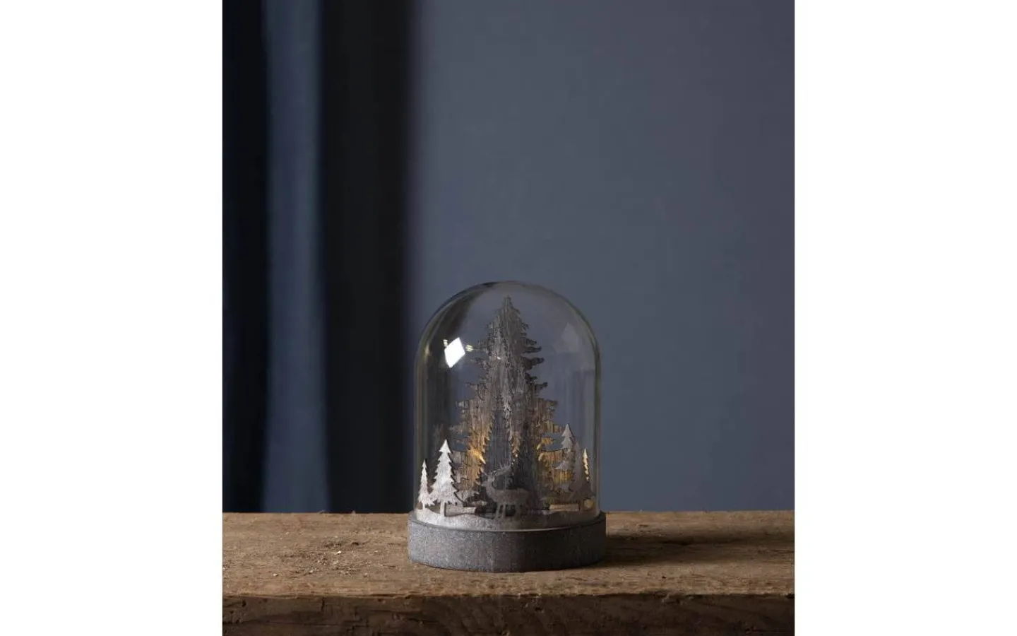 Batteri Julpynt Inomhus<Star Trading Batteridriven Lykta Kupol Älg 17cm Brun