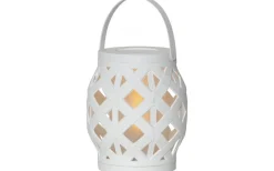 Ljuslyktor<Star Trading Batteridriven Lykta Timer 16cm Vit