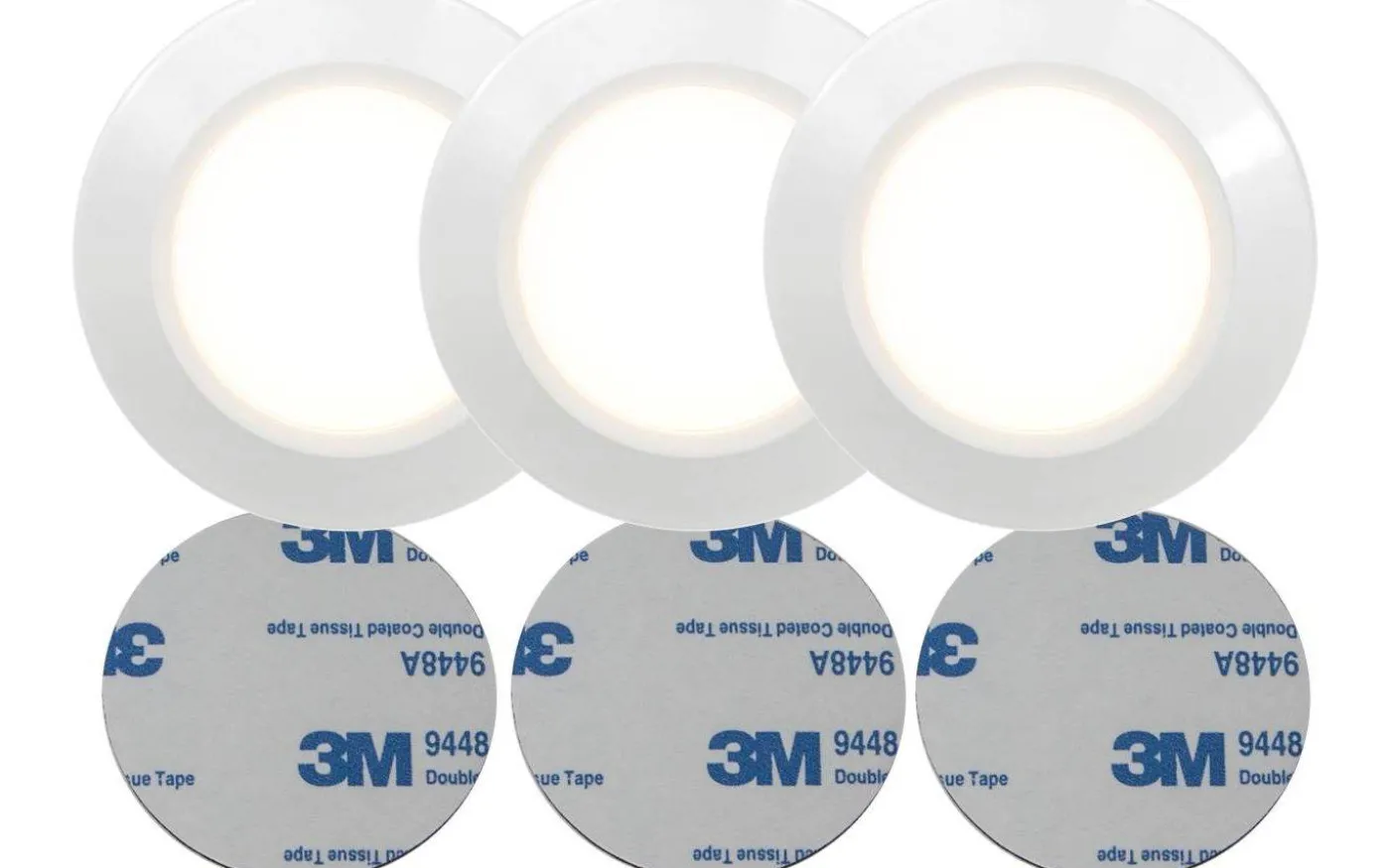 Batteridriven Spotlight Vit 3-Pack