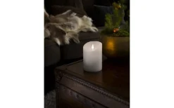 Konstsmide Batteridrivet Blockljus Vax 14cm Vit* Blockljus Inomhus|Blockljus Inomhus