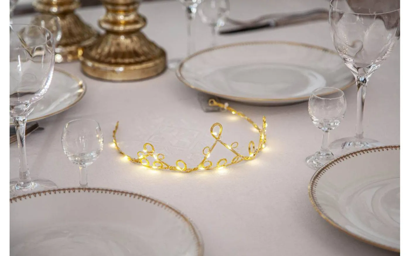 Batteridrivet Diadem Mässing