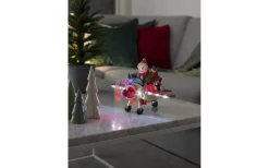 Konstsmide Batteridrivet Fiberoptiskt Flygplan med Snögubbe* Julbyar Och Figurer|Batteri Julpynt Inomhus