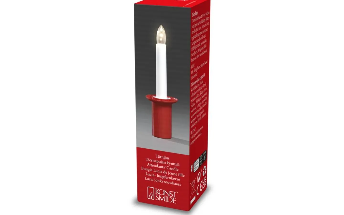Konstsmide Batteridrivet Tärnljus Röd* Lucia