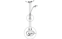 Uplight|Golvläslampor<Eglo Baya Golvlampa 180cm Brons