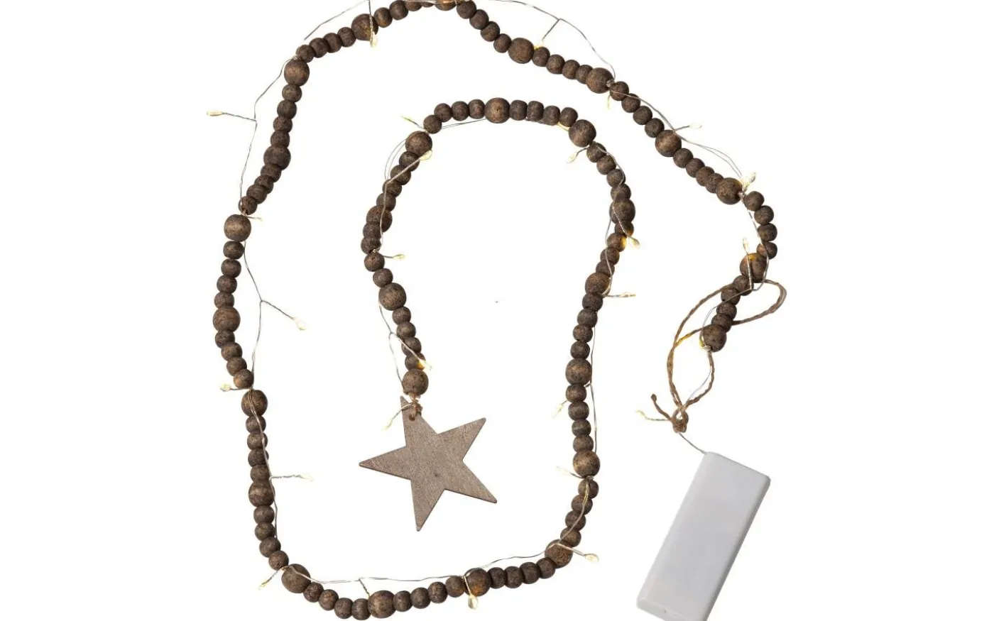 Beady Batteridriven Ljusslinga 1,5m Brun