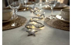 Inomhusdekorationer Batteri<Star Trading Beady Batteridriven Ljusslinga 1,5m Greige