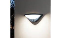 Vägglampor Utomhus<Eglo Belcreda Fasadlampa Rörelse LED 3000K 9,3W Antracit IP44