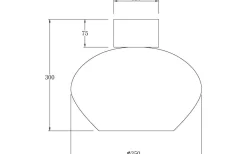 Aneta Bell Plafond 35cm Matt Mässing/Rök* Plafonder