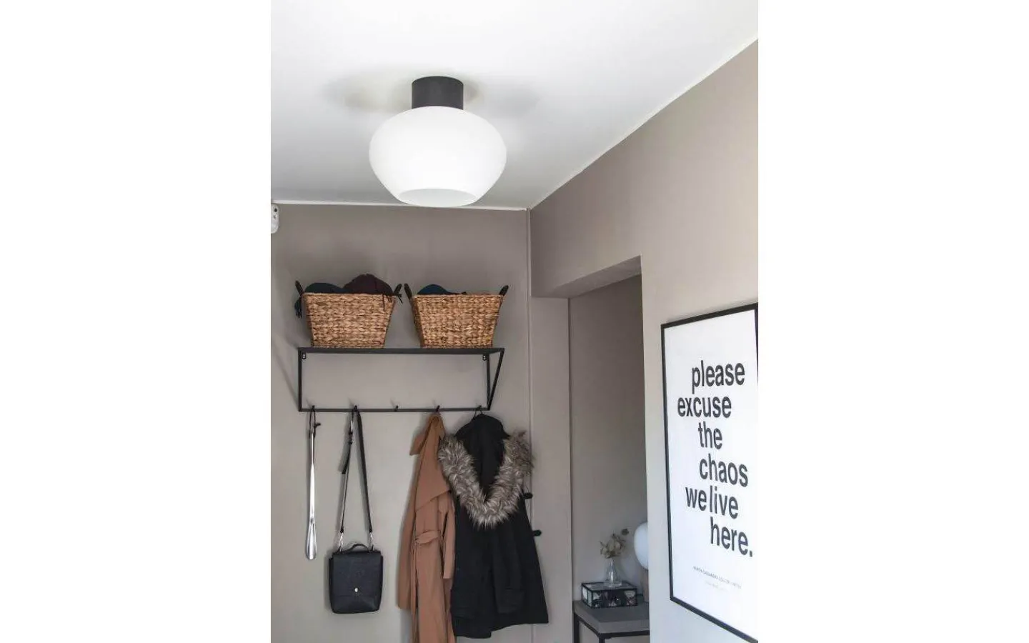 Aneta Bell Plafond 35cm Svart/Vit* Plafonder