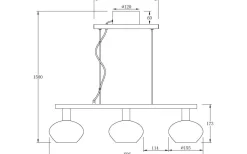 Avlånga Taklampor<Aneta Bell Taklampa 70cm Matt Mässing/Rök