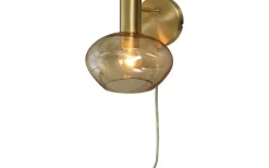 Bell Vägglampa Matt Mässing/Amber