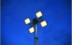 Allmänbelysning|Led Strålkastare<Malmbergs Belysningsmast, 7 m, ljussensor, 4x100W