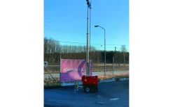 Malmbergs Belysningsmast 4x100W, 5,5m, batteridrift* Allmänbelysning|Led Strålkastare