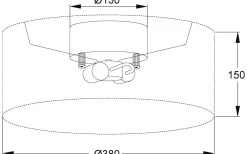 Plafonder<Aneta Bendir Plafond 38cm Vit