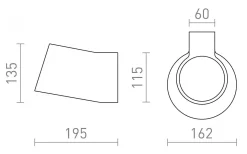Benita Vägglampa Gips 21cm