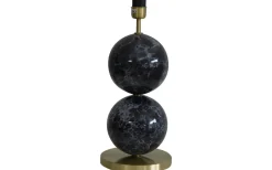 Sovrum|Lampfötter<Hallbergs Bertone Lampfot 47cm Svart Marmor/Mässing