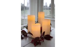 Big Batteridrivet Blockljus 15cm Elfenben