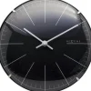 Väggklockor<NeXtime Big Stripe Mini Dome Väggklocka Ø20cm Svart
