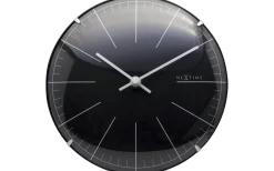 Väggklockor<NeXtime Big Stripe Mini Dome Väggklocka Ø20cm Svart