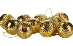 Batteri Julpynt Inomhus<Markslojd Bigsolo Batteridriven Inneslinga 1,65m 10 lampor Guld