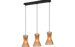 Avlånga Taklampor<Reality Bijou Taklampa 3-delat E27 brunt/pappersgarn