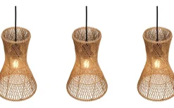 Avlånga Taklampor<Reality Bijou Taklampa 3-delat E27 brunt/pappersgarn