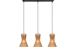 Avlånga Taklampor<Reality Bijou Taklampa 3-delat E27 brunt/pappersgarn